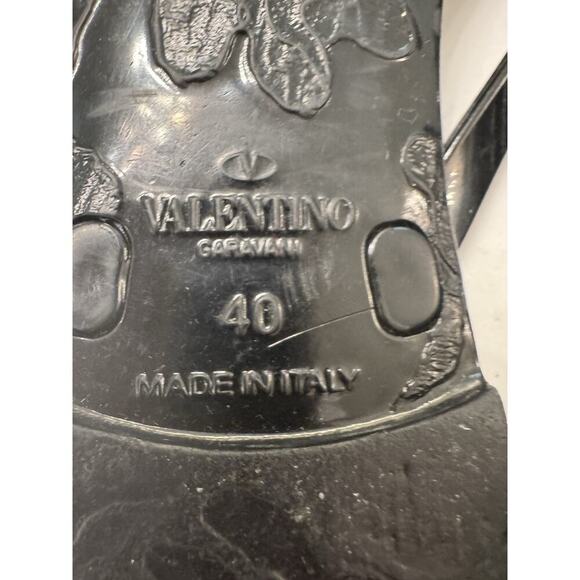 Valentino Rockstud Black Jelly Sandals Size 40 (One Broken Strap) - Picture 3 of 9